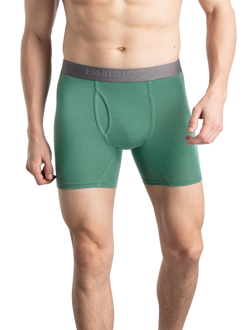 Fruit of the Loom Men's 360 Stretch Performance Cooling Channels Boxer Briefs, 6-Pack