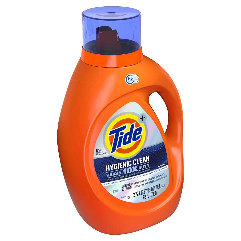 Tide Hygienic Clean Heavy 10x Duty Liquid Laundry Detergent, 92 fl oz