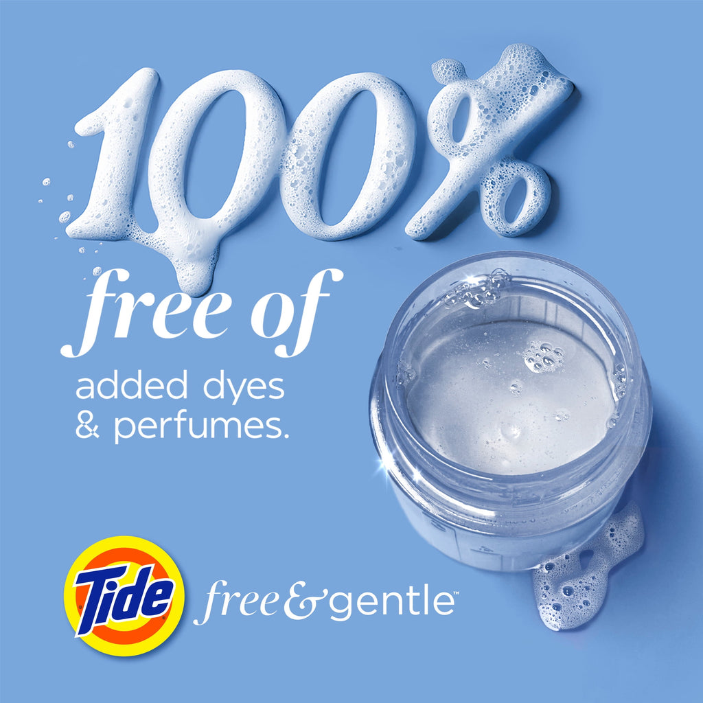 Tide Free & Gentle Laundry Detergent Liquid, 166 fl oz, 126 Loads