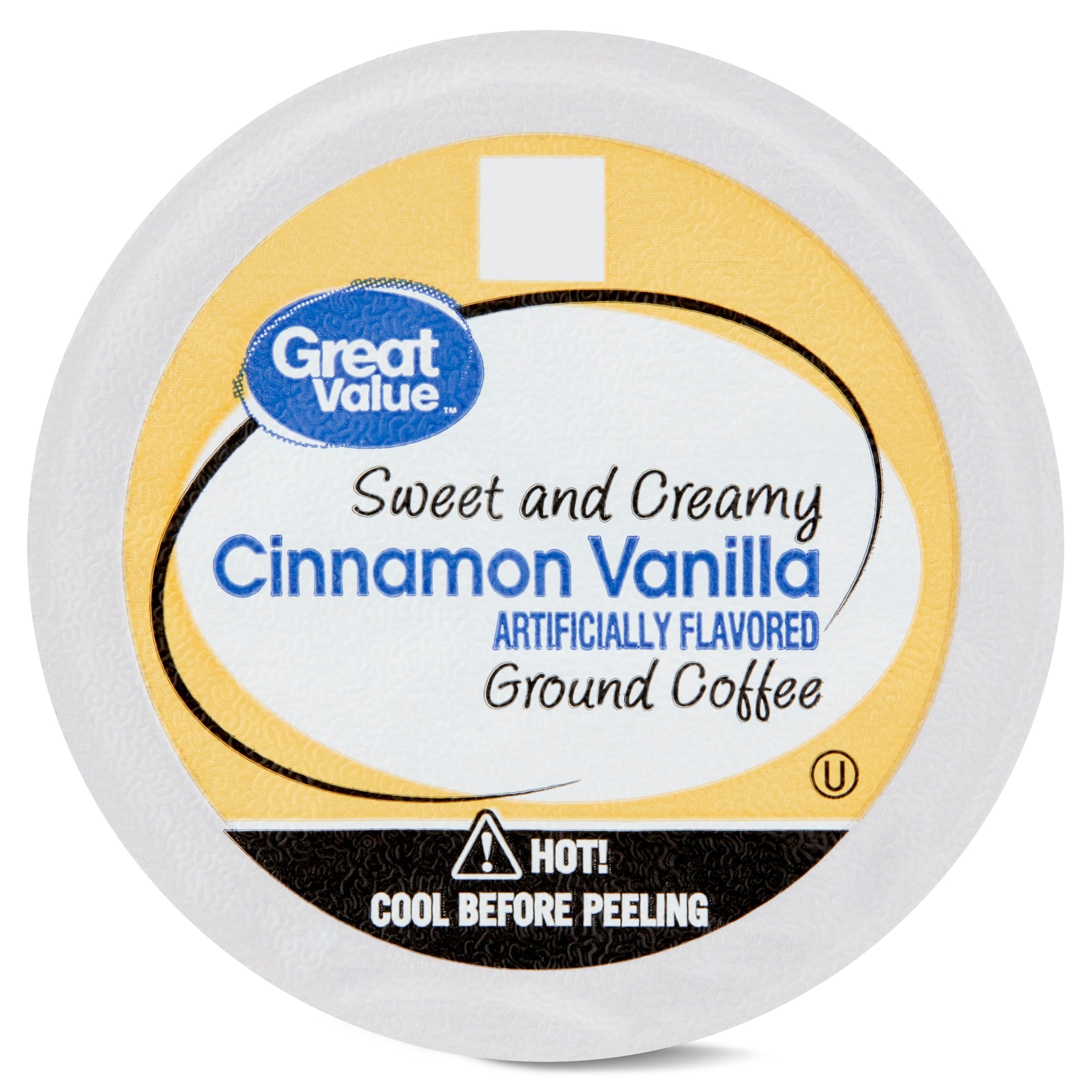 (6 pack) Great Value Medium Roast Cinnamon Vanilla Ground Coffee Pods, 12 Count