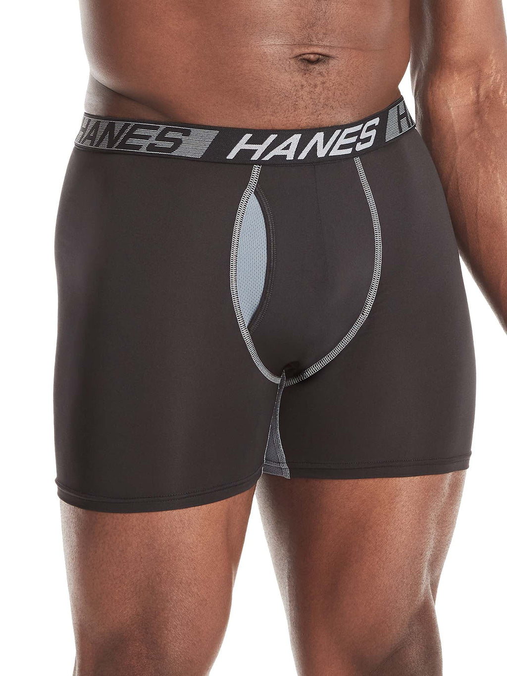 Hanes X-Temp Total Support Pouch Men's Long Leg Boxer Briefs, Anti-Chafing Underwear, 3-Pack