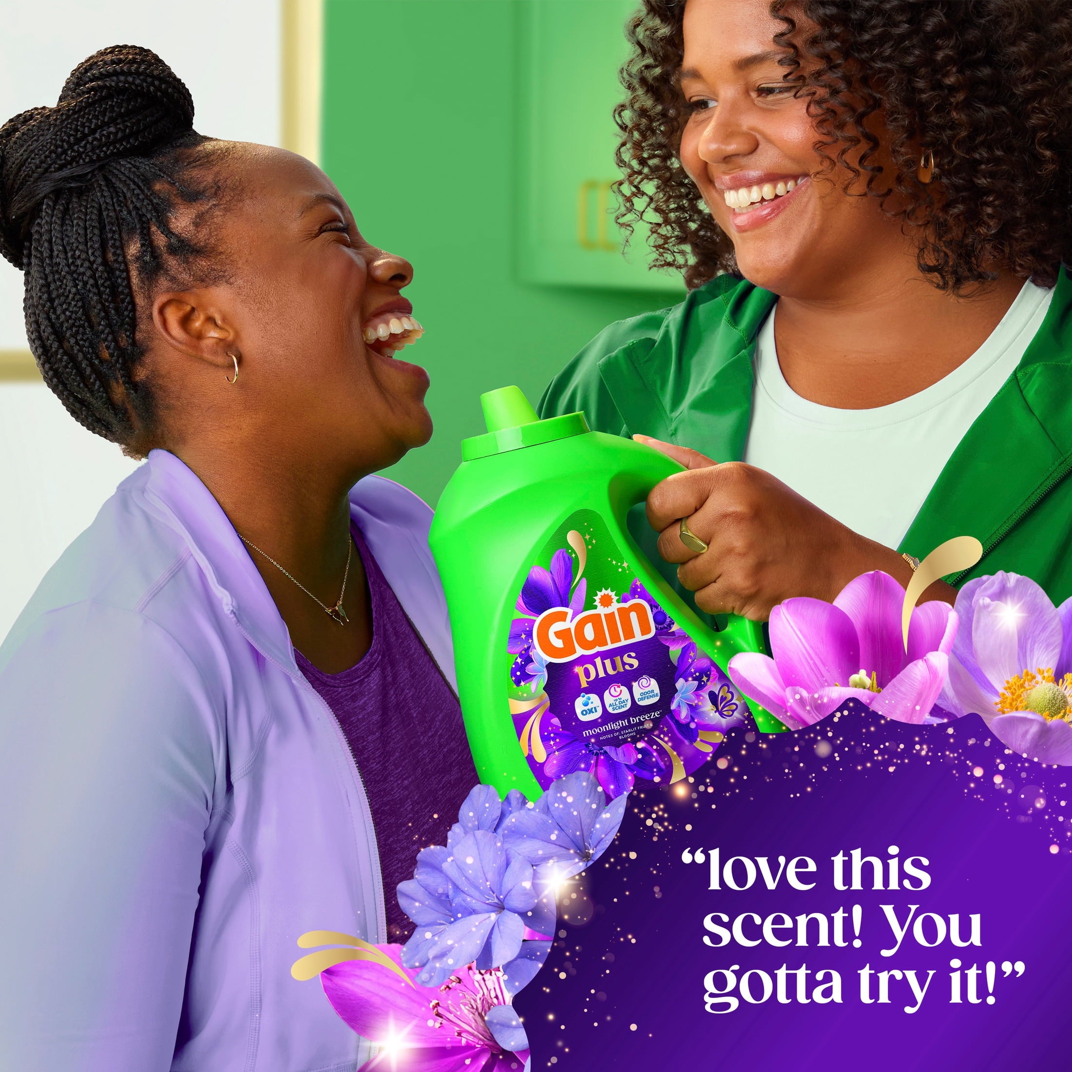 Gain Plus Laundry Detergent Liquid, Now with Odor Defense + OXI, Moonlight Breeze Scent, 170 fl oz, 129 Loads