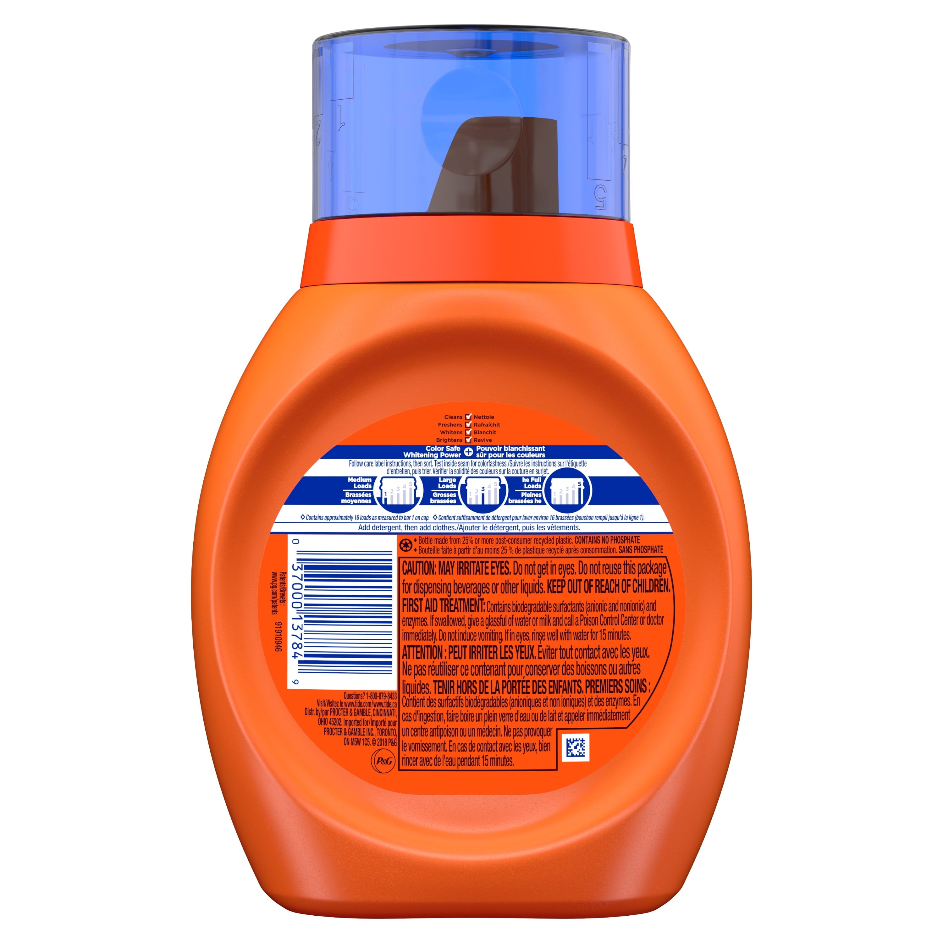 Tide Plus Bleach Alternative Original Scent Liquid Laundry Detergent, 25 oz, 16 loads