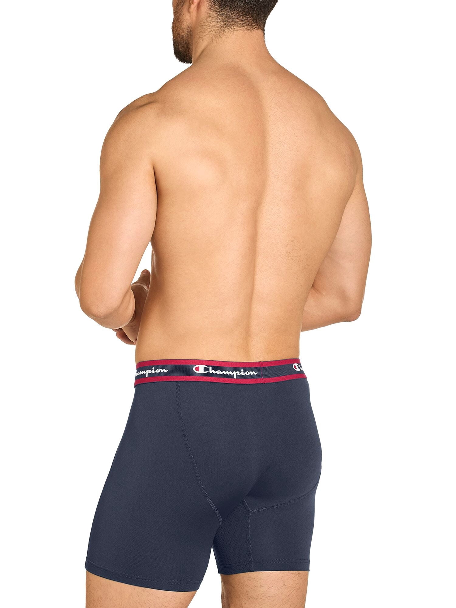 Champion Men’s Boxer Briefs – 5 Pack Wear360 Underwear, Moisture-Wicking, Articulated Shaping, Sizes S–2XL