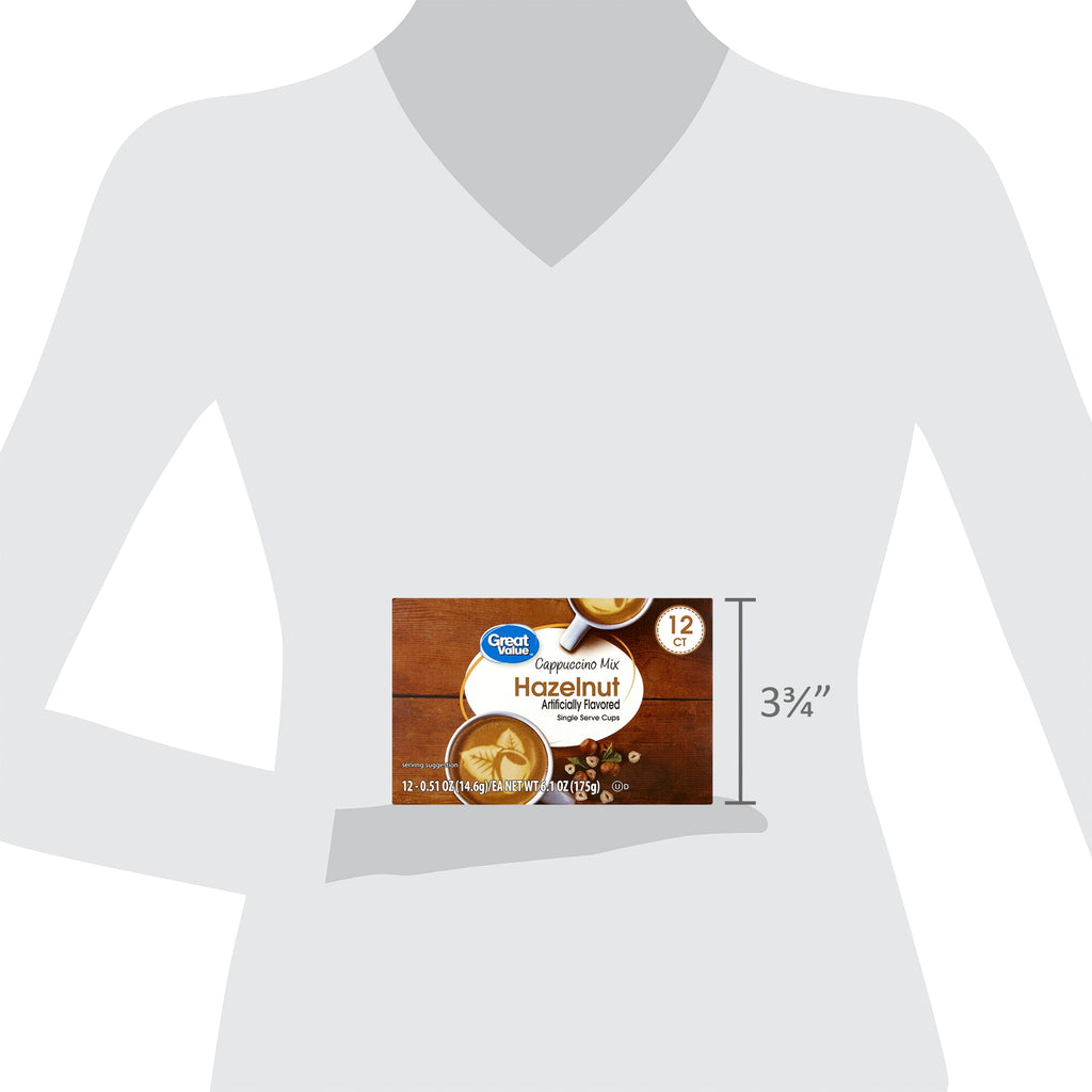 Great Value Caramel Cappuccino Mix Medium Roast Coffee Pods, 12 Count