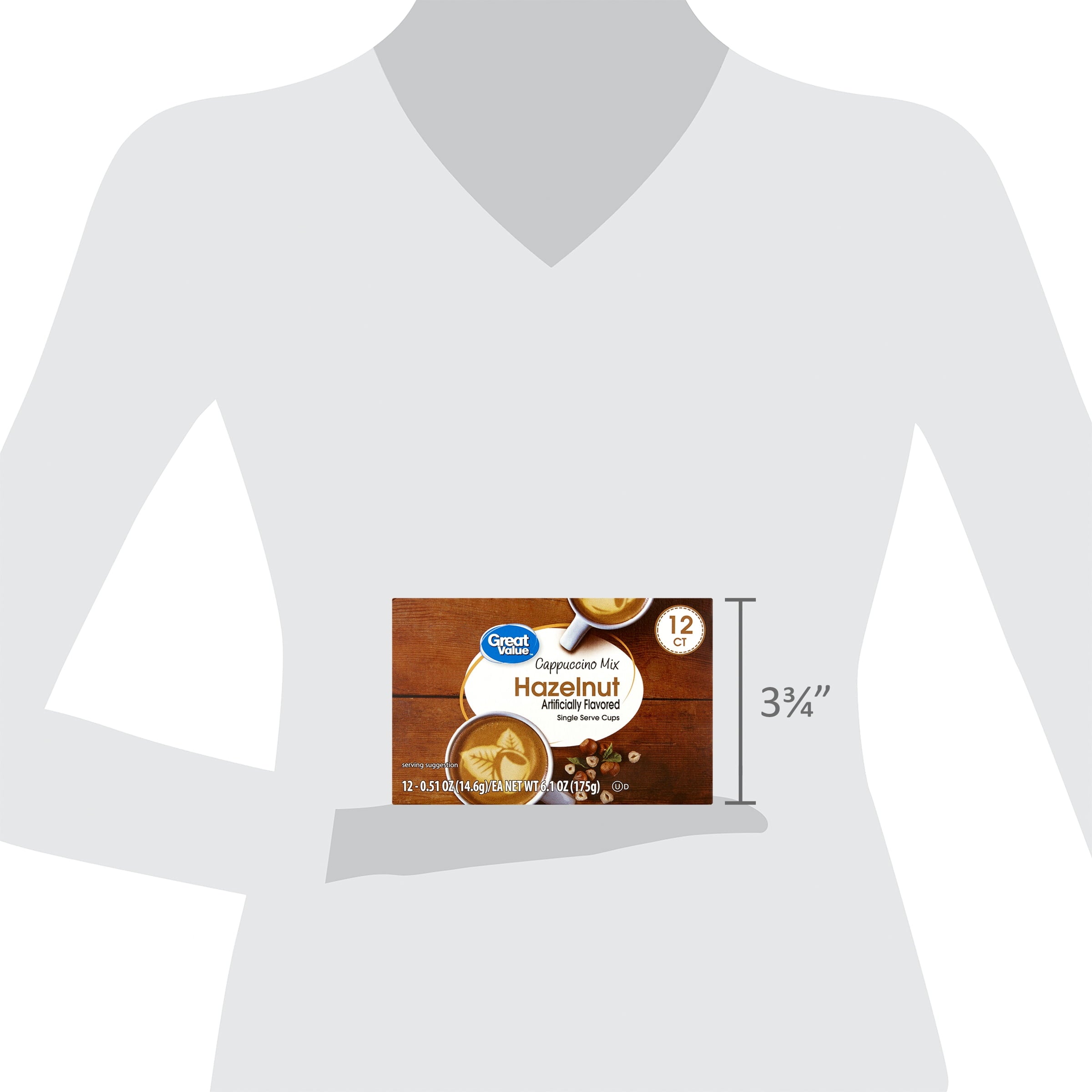 Great Value Caramel Cappuccino Mix Medium Roast Coffee Pods, 12 Count