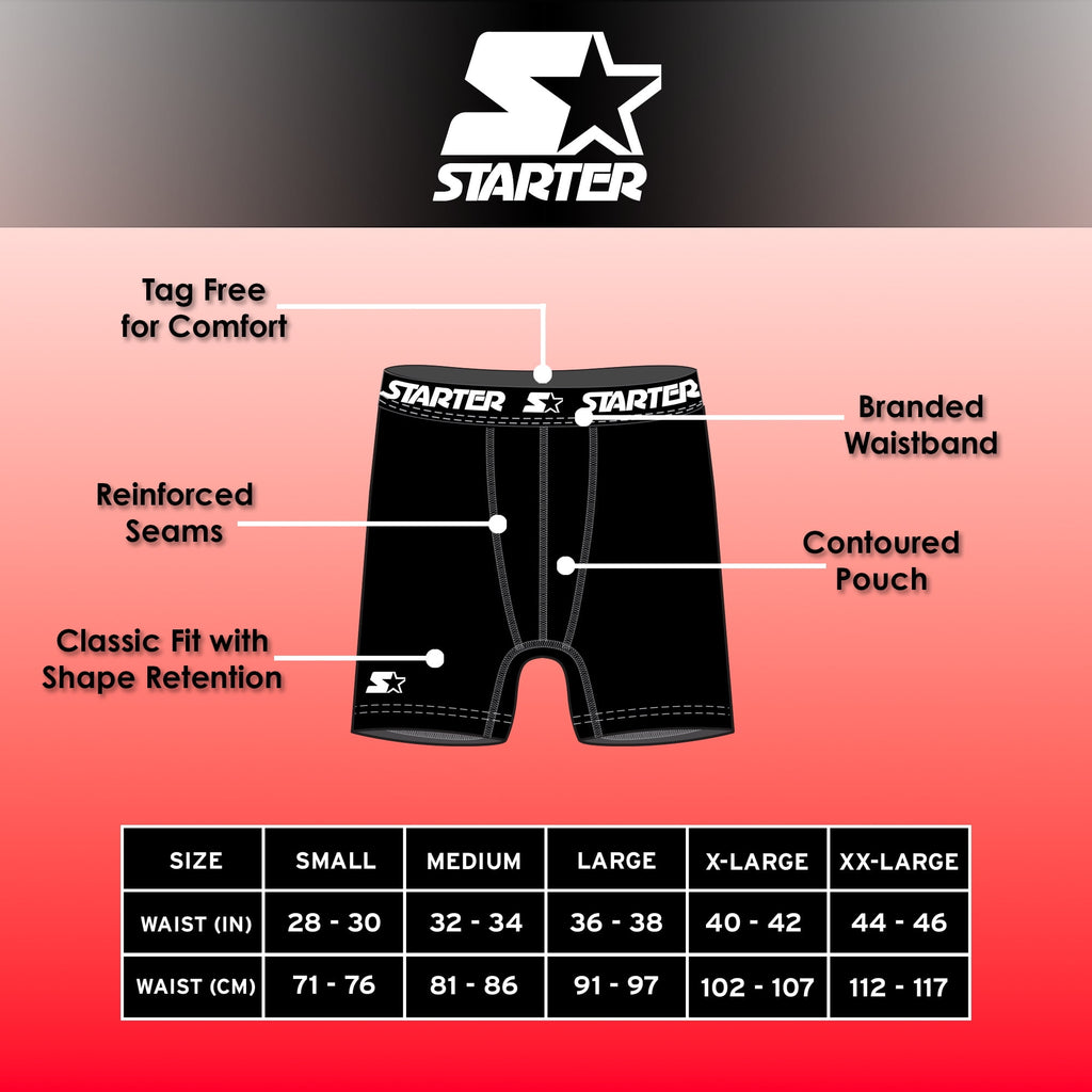 Starter Men's Breathable Polyester Boxer Briefs, (10 Pack)