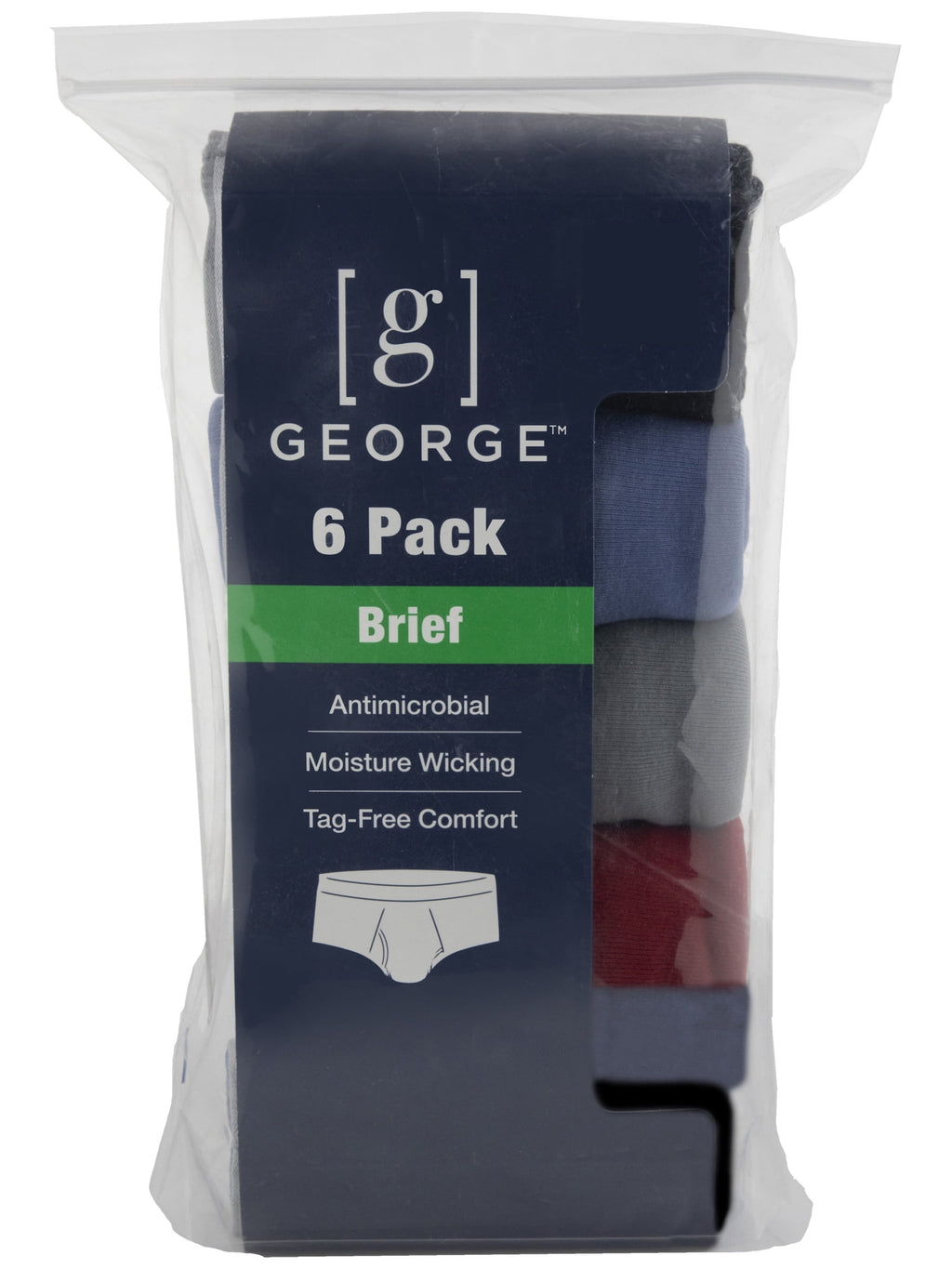 George Men's Briefs, 6-Pack