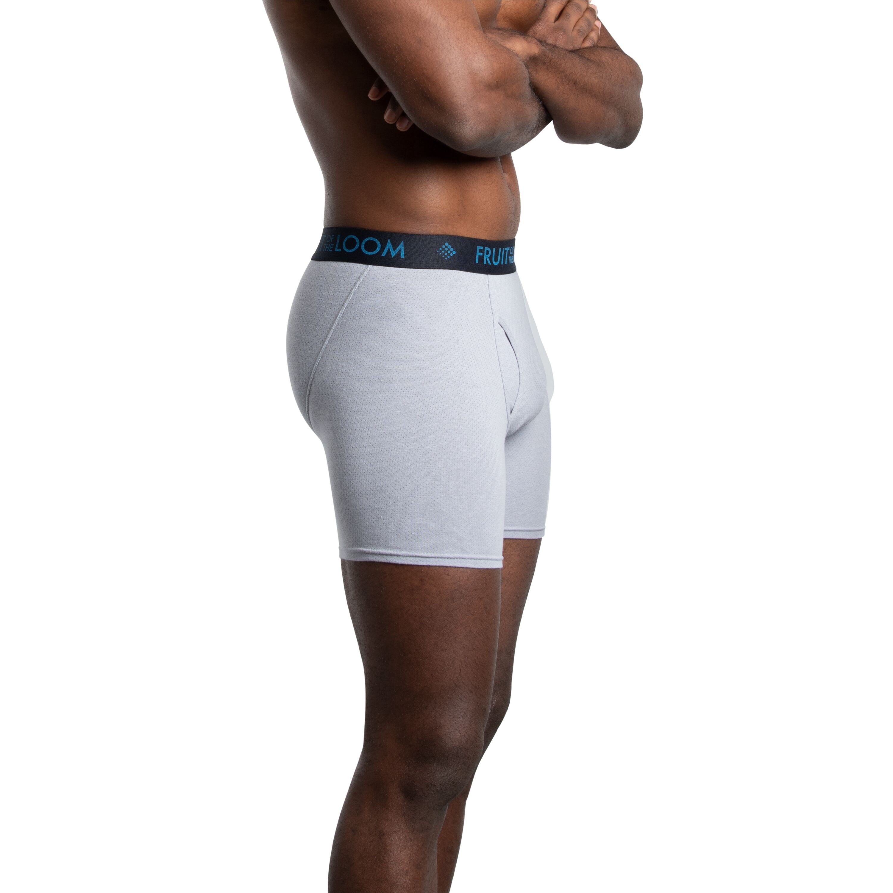 Fruit of the Loom Men's Breathable Cotton Micro-Mesh Boxer Briefs, 3-Pack