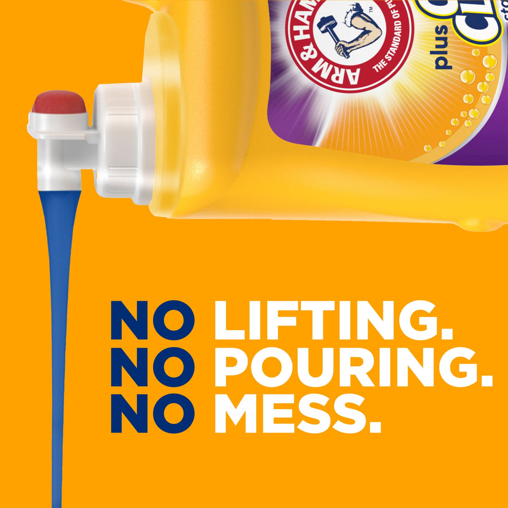 ARM & HAMMER Plus OxiClean with Odor Blasters Liquid Laundry Detergent, Fresh Burst, 200.2 Fl Oz