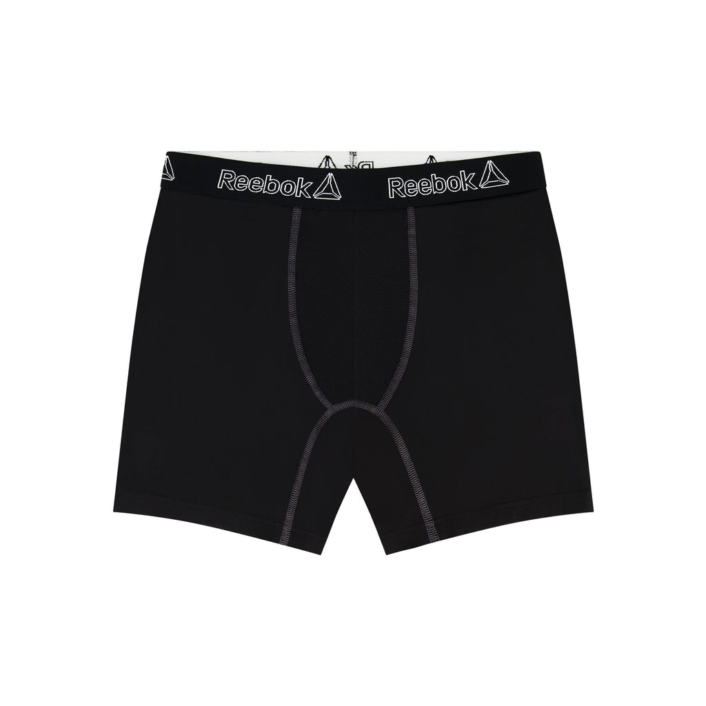Reebok Men's Featherweight Performance Regular Leg Boxer Briefs, 4 pack Sizes S-XL