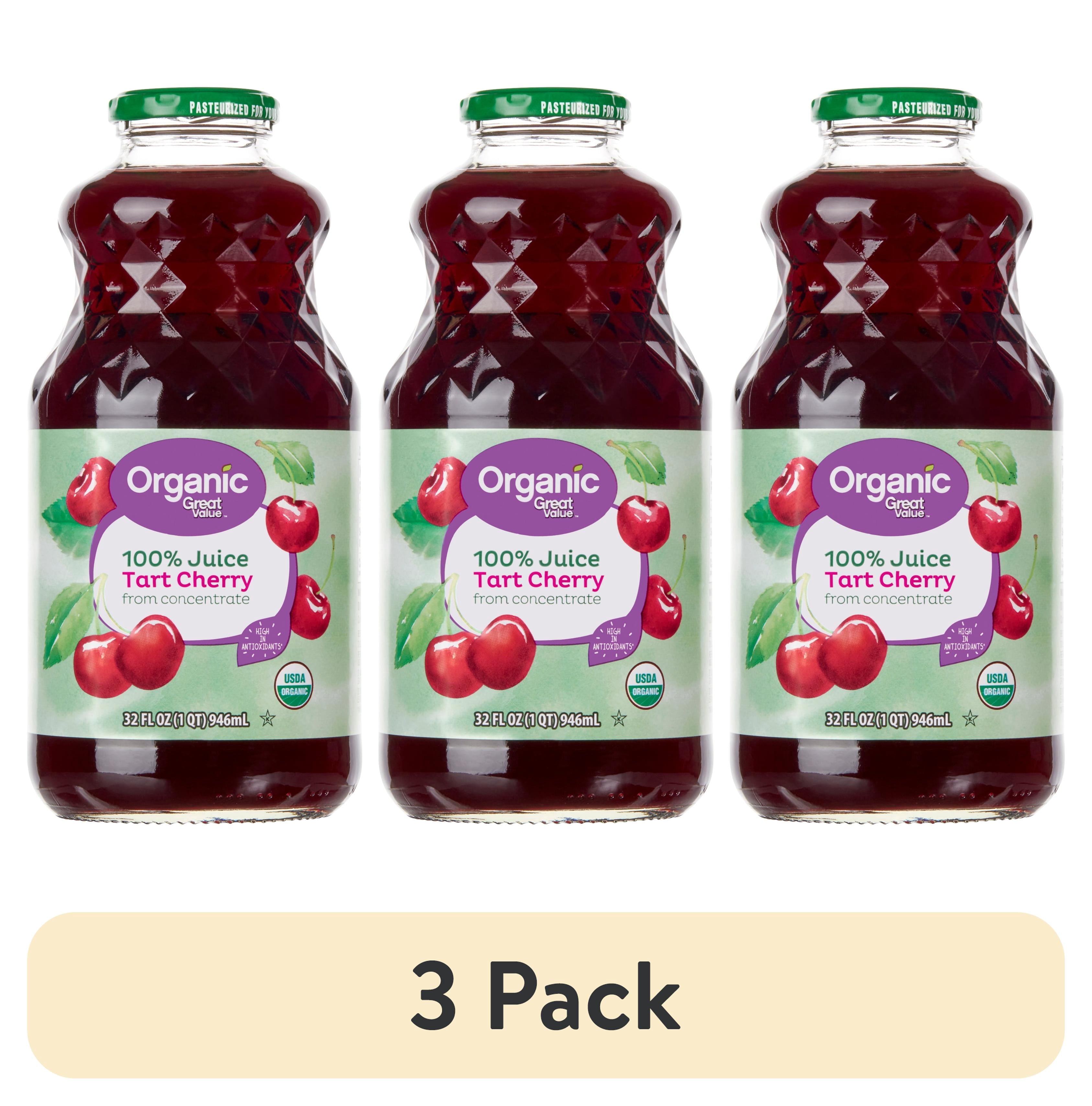 Great Value Organic 100% Tart Cherry Juice, 32 fl oz