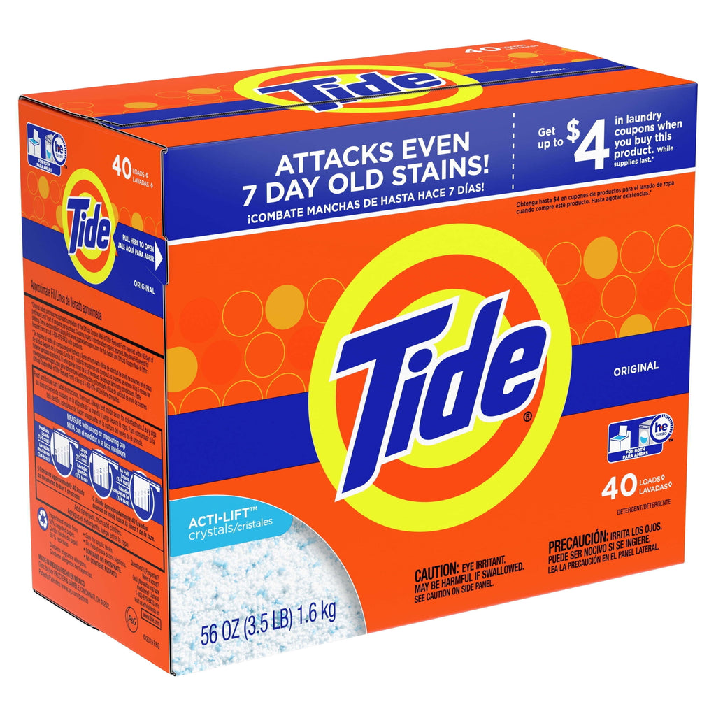 Tide Powder Laundry Detergent, Original Scent, 143 oz, 113 Loads