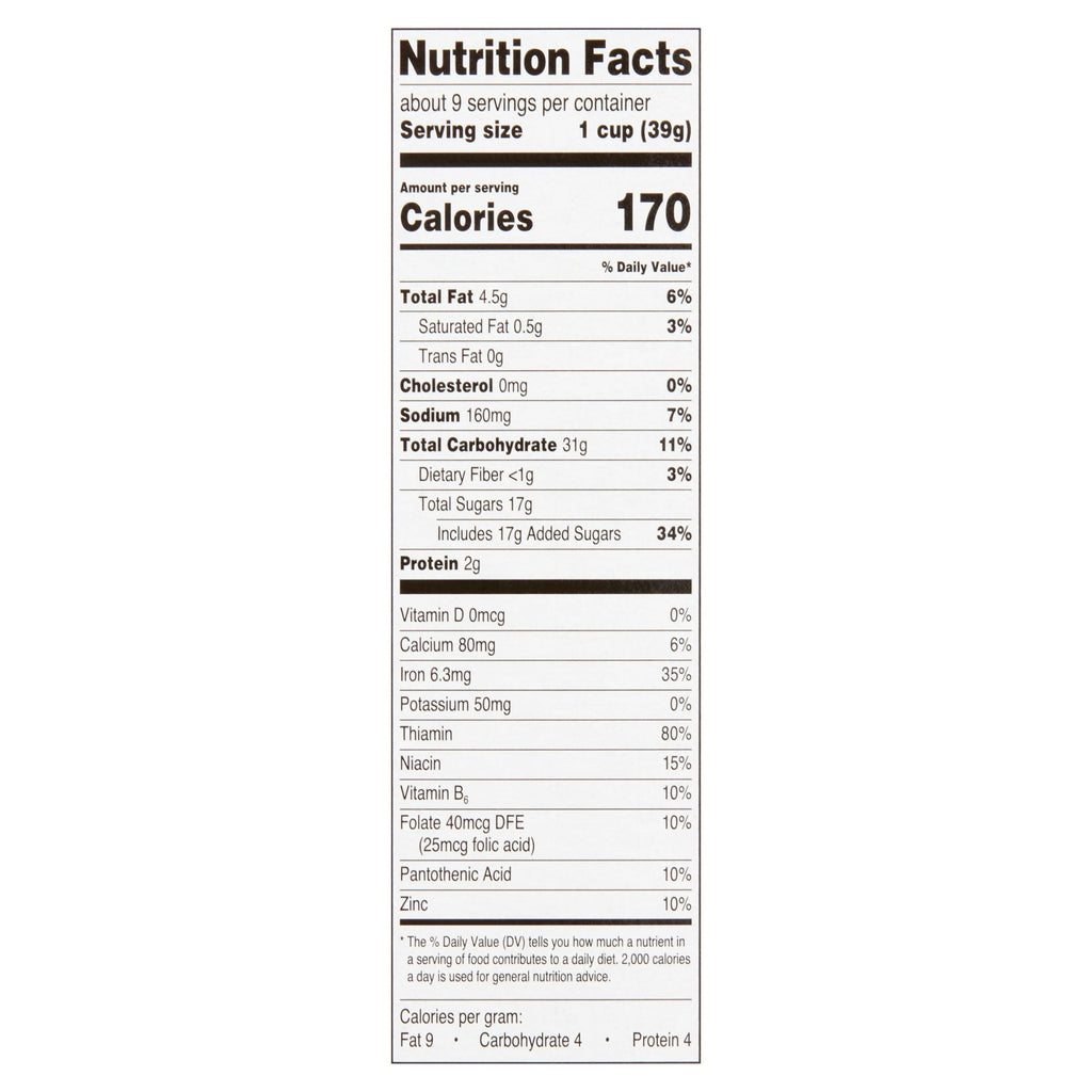 (10 pack) Great Value Peanut Butter Chocolate Puffs Cereal, 12.3 oz