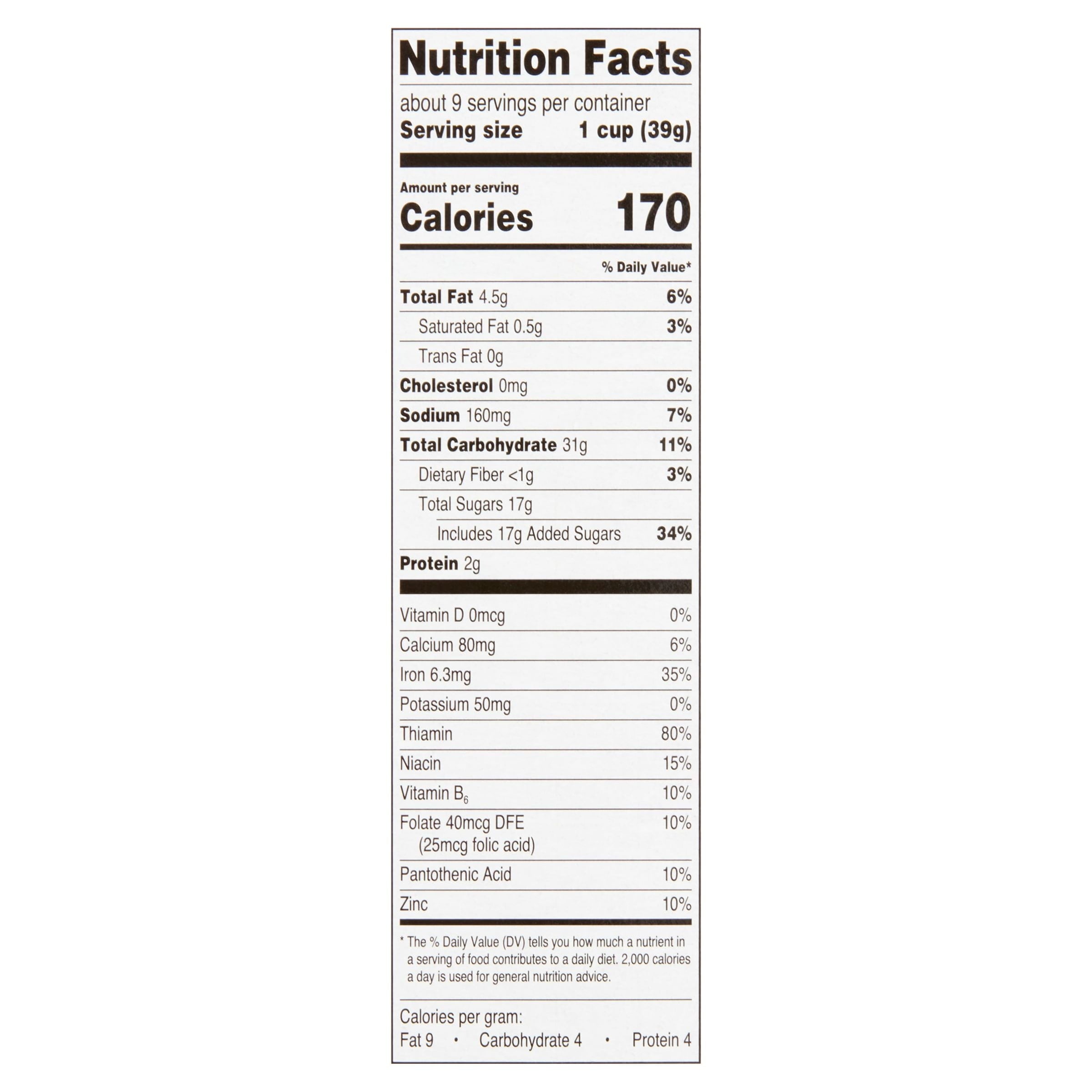 (10 pack) Great Value Peanut Butter Chocolate Puffs Cereal, 12.3 oz