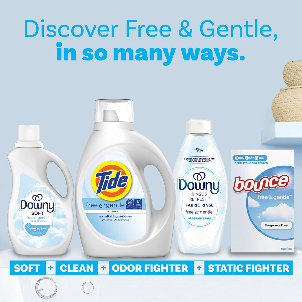 Tide Free & Gentle Laundry Detergent Liquid, 105 fl oz, 80 Loads