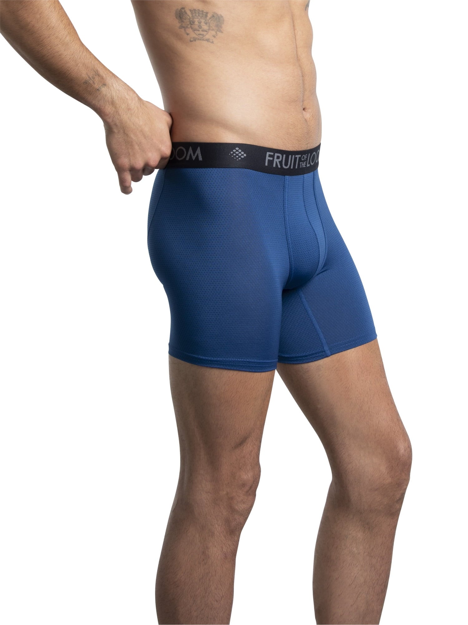 Fruit of the Loom Men's Breathable Cotton Micro-Mesh Boxer Briefs, 3-Pack