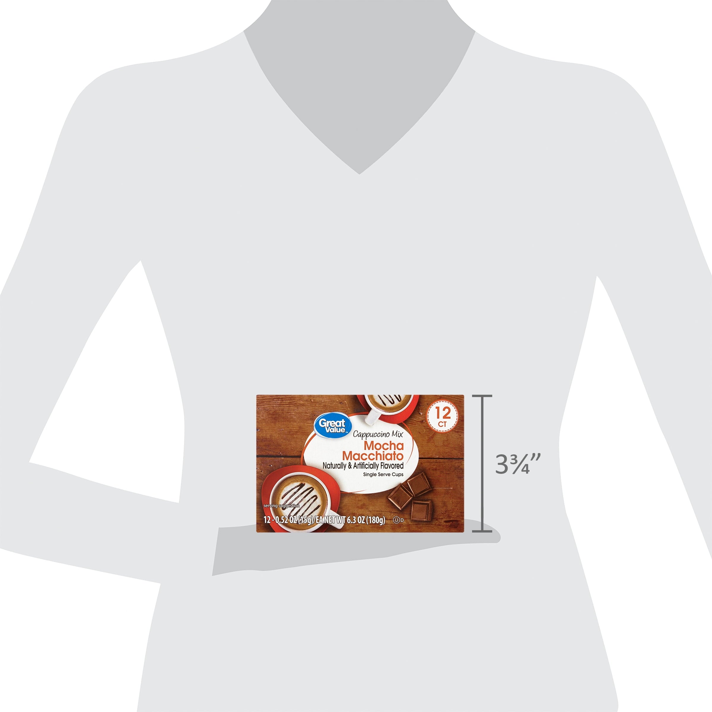 Great Value Caramel Cappuccino Mix Medium Roast Coffee Pods, 12 Count