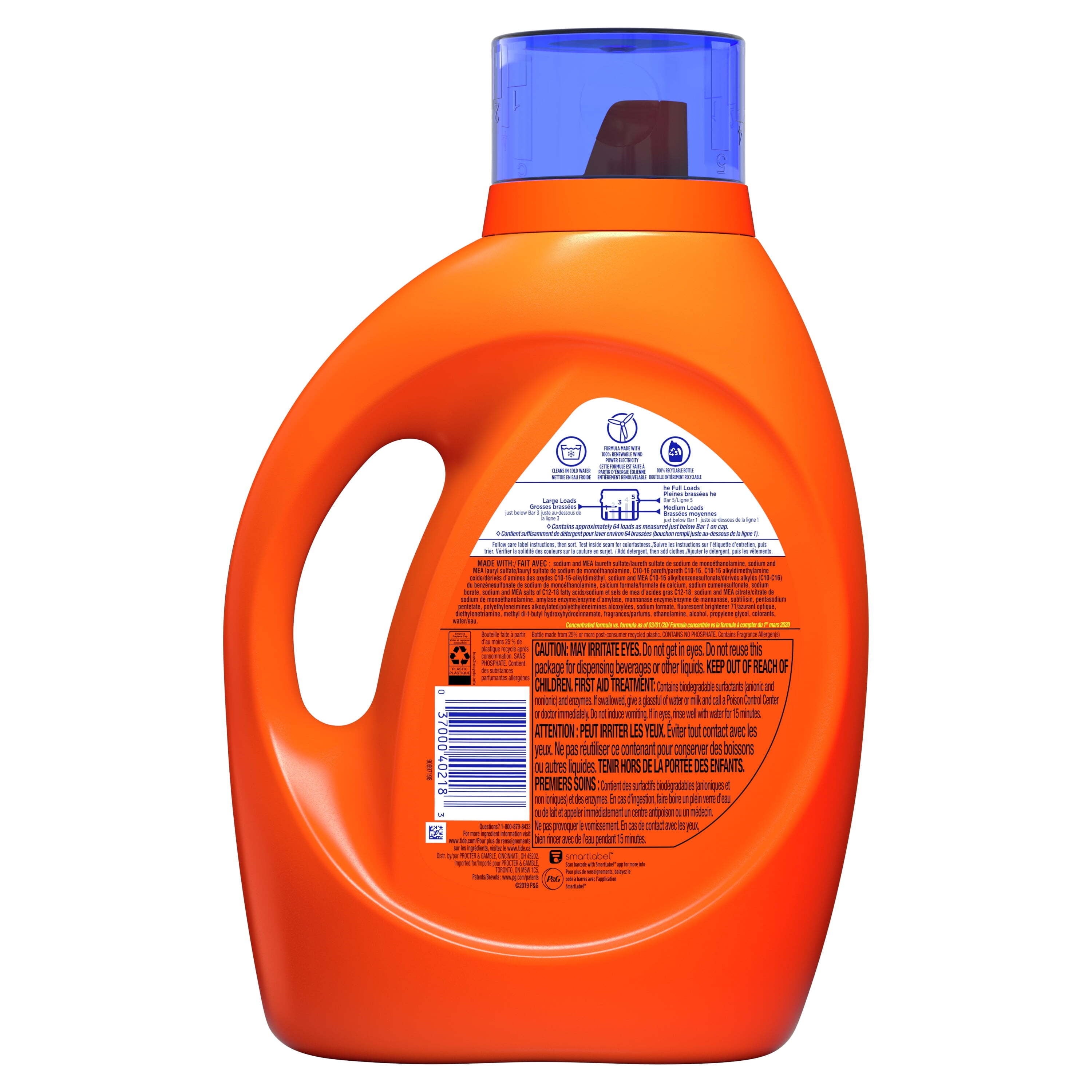 Tide Liquid Laundry Detergent, Original, 64 Loads 92 fl oz