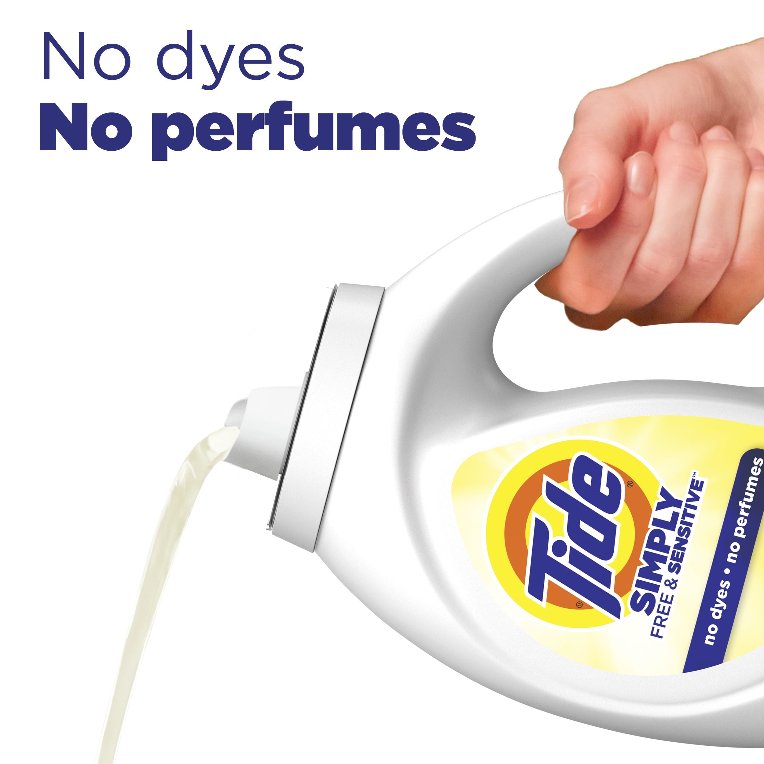 Tide Simply Liquid Laundry Detergent, Free & Sensitive, 32 fl oz, 24 Loads