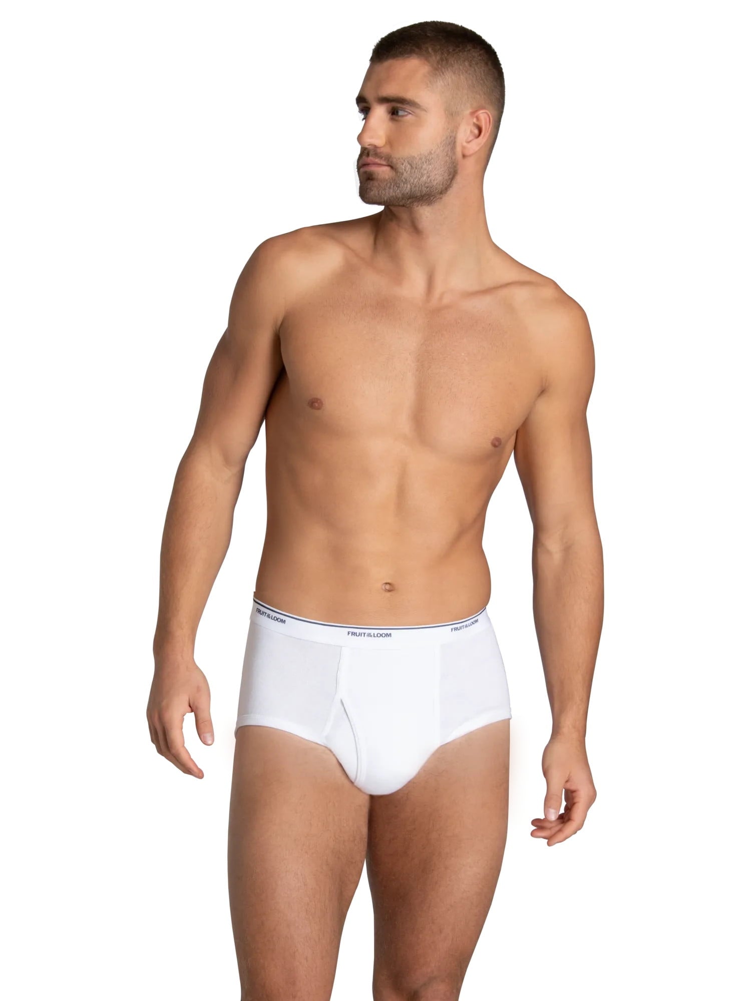 Fruit of the Loom Men's Cotton Briefs, Moisture-Wicking, Full Cut White Brief Underwear, 6-Pack, S-5XB