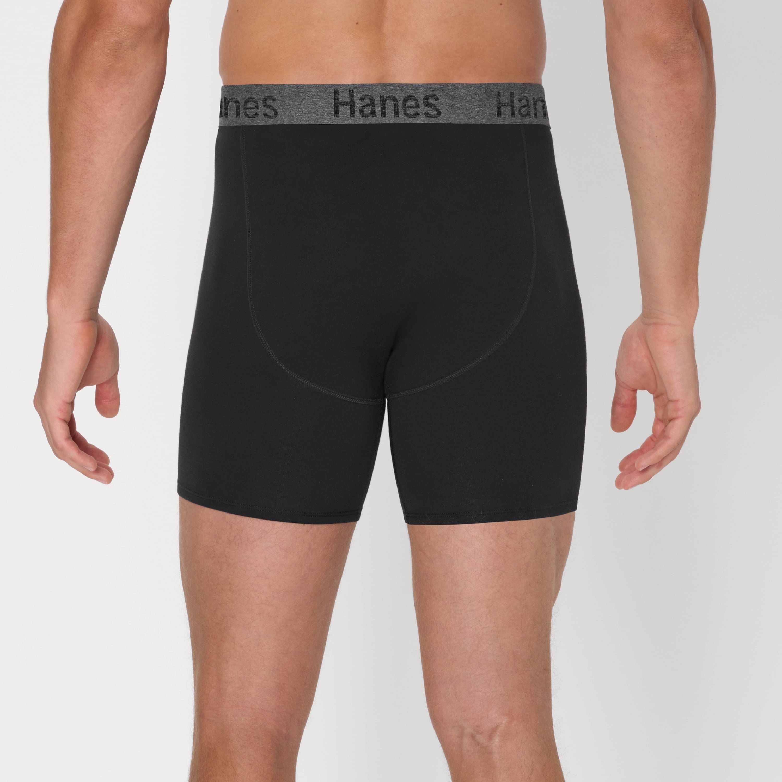 Hanes Men's Boxer Brief Underwear Pack with Stay Dry Pouch, Cotton Stretch, Assorted, 3-Pack