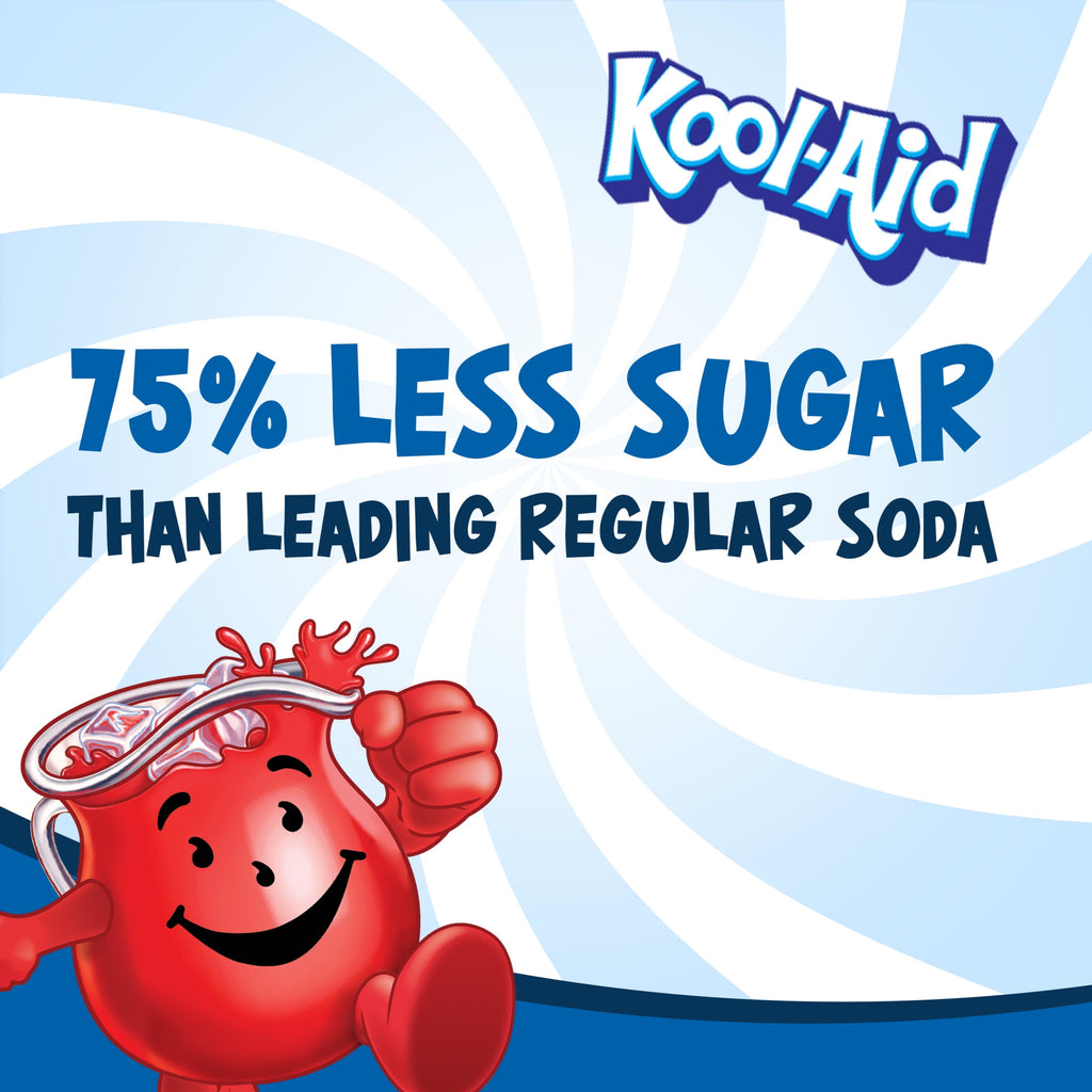 Kool-Aid Bursts Soft Drink, 6 Bottles, for School Lunches and On-the-Go Hydration, artificial flavor Berry Blue, Caffeine Free, 6.75 oz