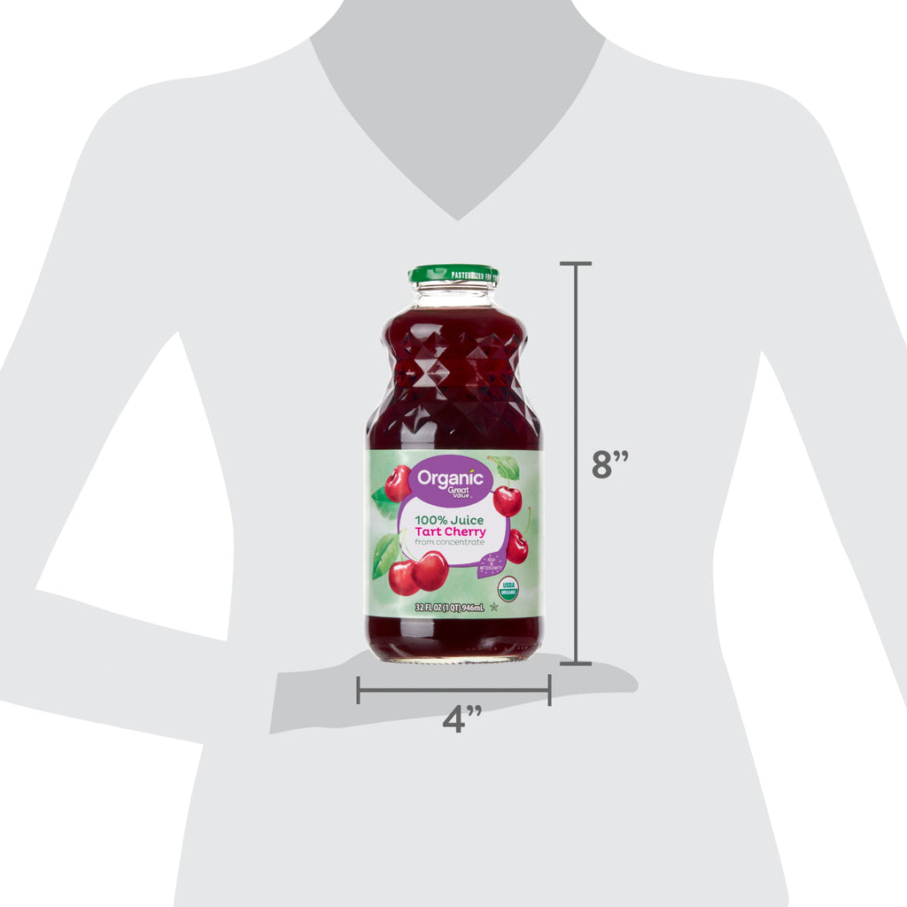 Great Value Organic 100% Tart Cherry Juice, 32 fl oz