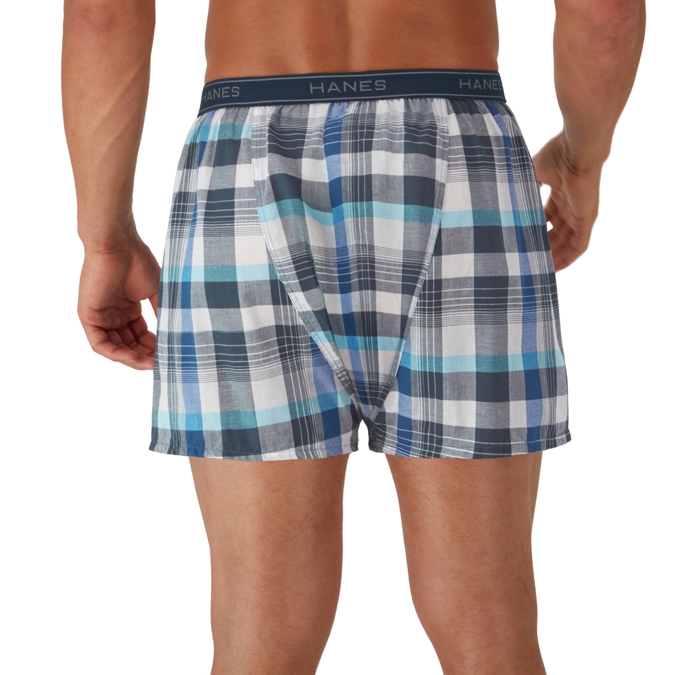 Hanes Men's Boxer Underwear, Moisture-Wicking Cotton Blend, 10-Pack