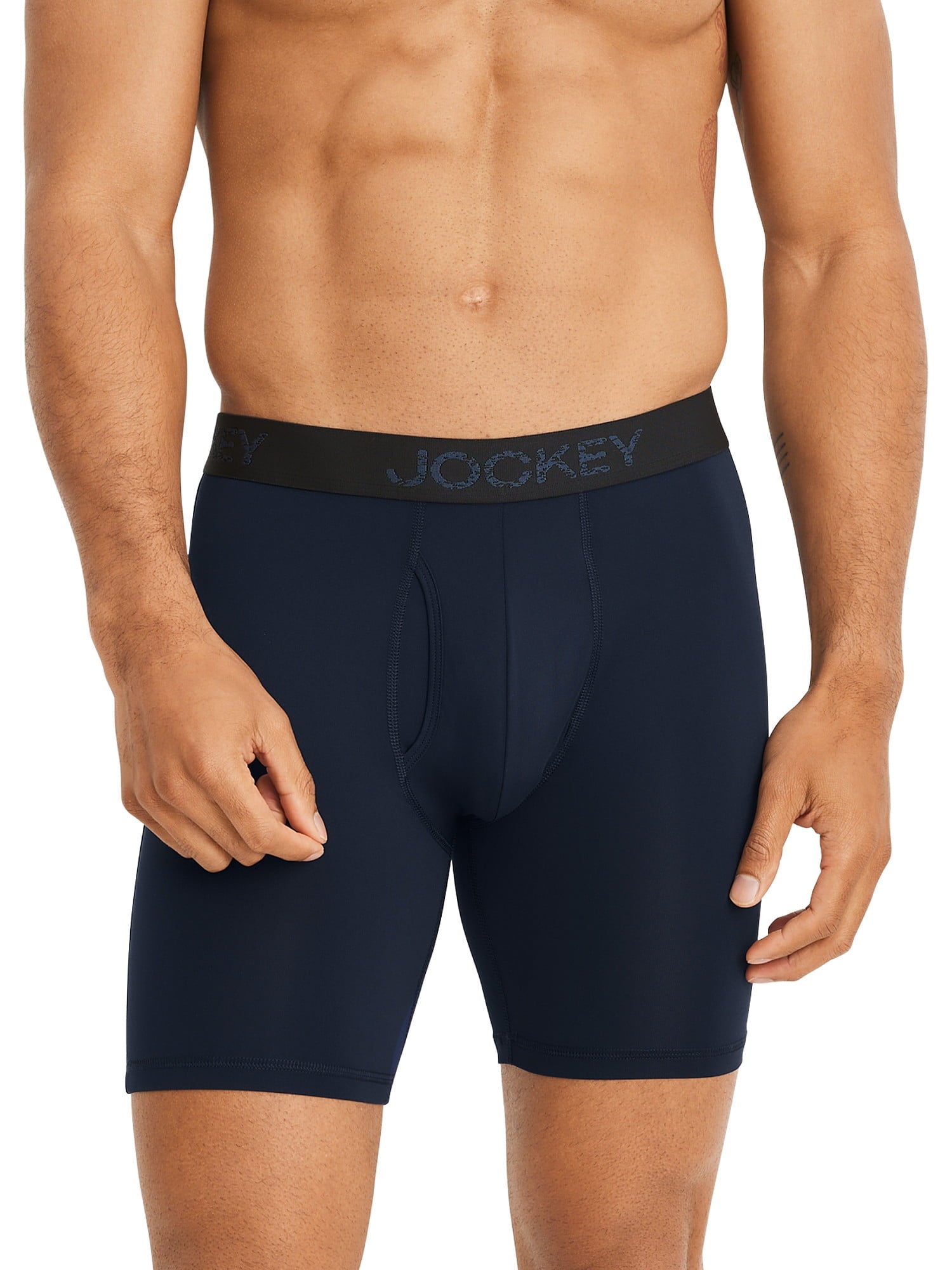 Jockey® Essentials Men's Microfiber Long Leg Boxer Brief Underwear, Pack of 3