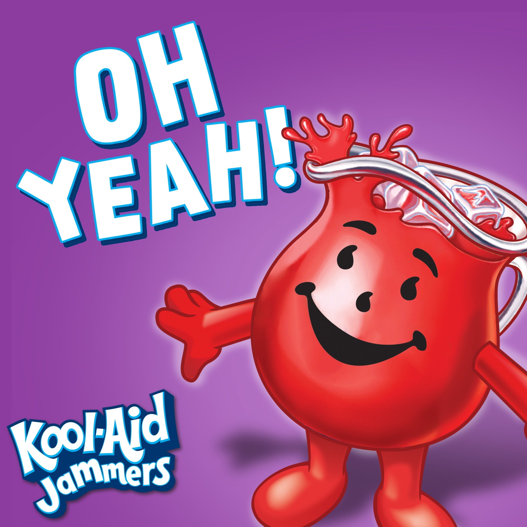 Kool-Aid Jammers Artificially Flavored Drink, 10 Pouches, for School Lunches and On-the-Go Hydration, Grape Flavor, Excellent Source of Vitamin C, 6 fl oz