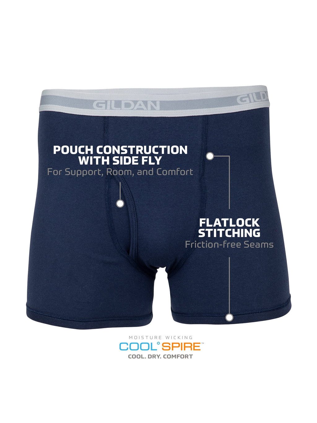 Gildan Adult Men's Short Leg Boxer Briefs, 5-Pack, Sizes S-2XL, 3" Inseam