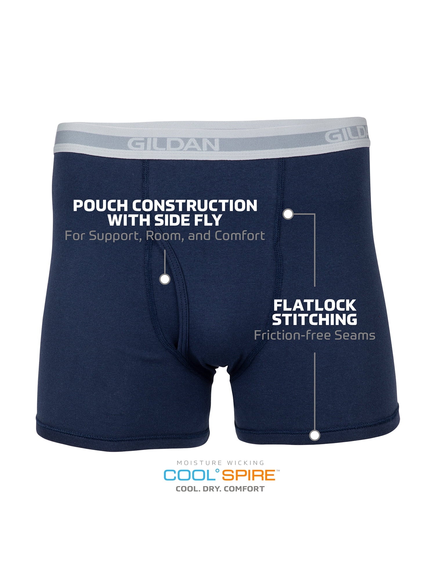 Gildan Adult Men's Short Leg Boxer Briefs, 5-Pack, Sizes S-2XL, 3" Inseam