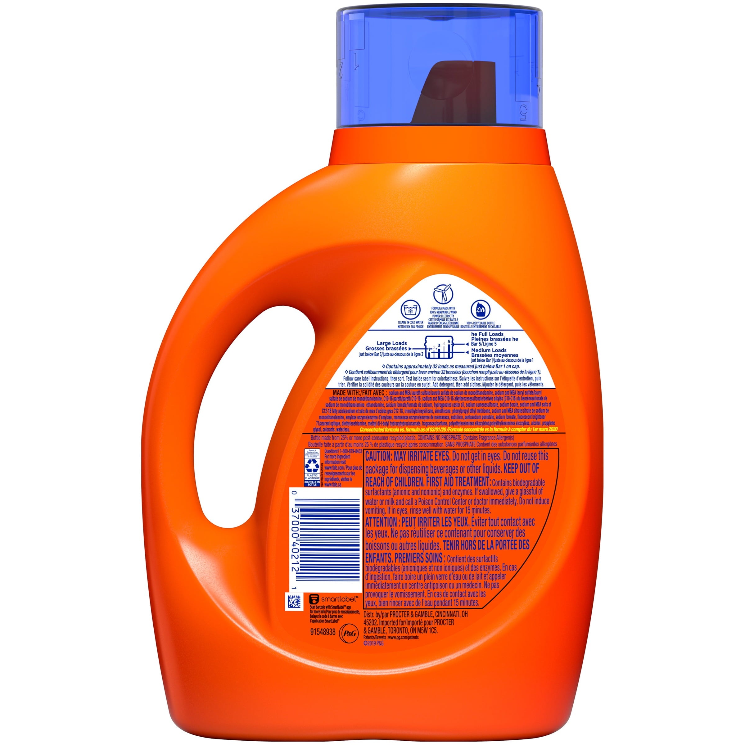 Tide HE Liquid Laundry Detergent - High Efficiency, Original Scent - 46 Oz, 32 Loads — Residential Use, Standard Application