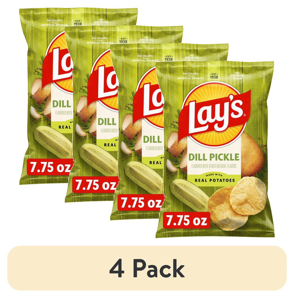 Lay's Dill Pickle Potato Snack Chips, 7.75 oz Bag