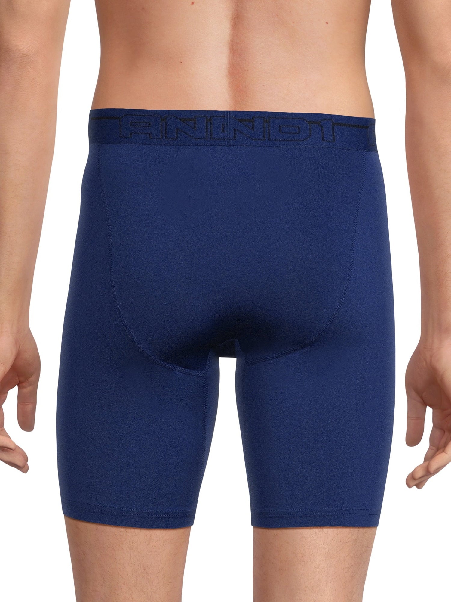 AND1 Men's Underwear Pro Platinum Boxer Briefs, 6 Pack, 9"
