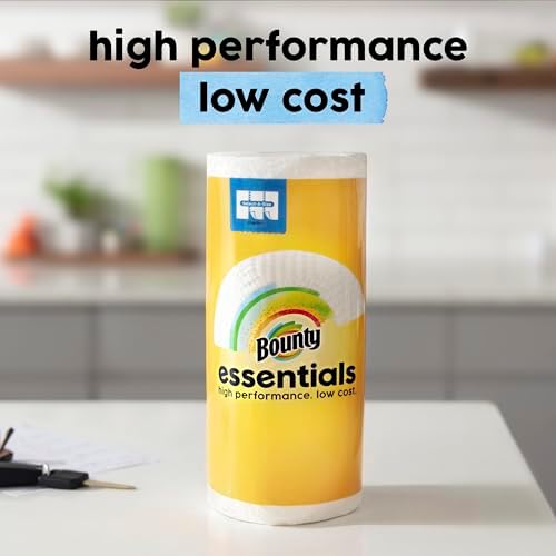 Bounty Essentials Select-A-Size Paper Towels, White, 2 Triple Rolls = 6 Regular Rolls (Packaging May Vary)