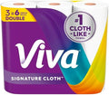 Viva Signature Cloth Paper Towels, Choose-A-Sheet Size, 3 Double Rolls, 86 Sheets per Roll (Packaging May Vary)