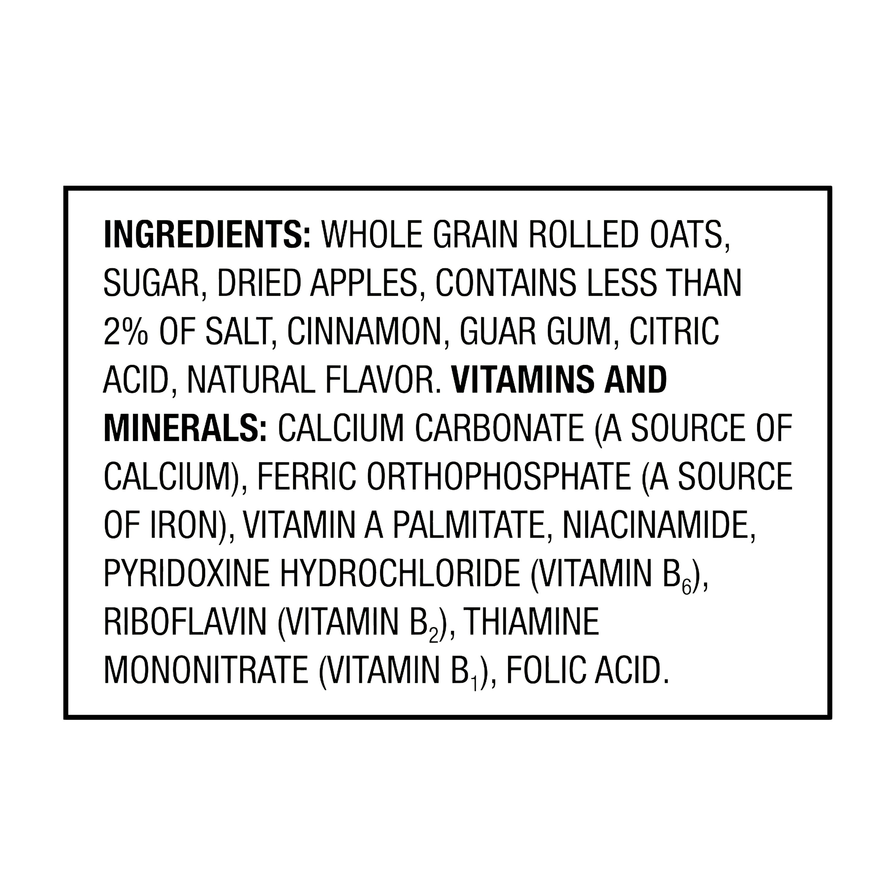 Great Value Apples and Cinnamon Instant Oatmeal, 1.23 oz, 20 Count