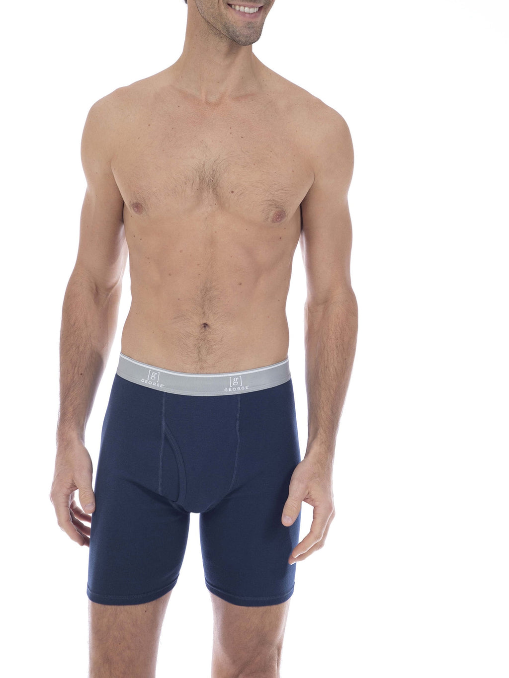George Men's Regular Leg Boxer Briefs, 6-Pack