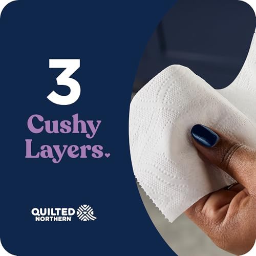 Quilted Northern Ultra Plush Toilet Paper, 6 Mega Rolls = 24 Regular Rolls, 3X Thicker*, 3 Ply Soft Toilet Tissue