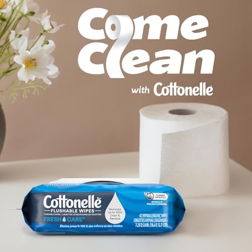 Cottonelle Ultra Clean Toilet Paper with Active CleaningRipples Texture, Strong Bath Tissue, 1-Ply, 24 Family Mega = 132 Regular Rolls (4 Packs of 6), White