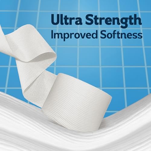 Cottonelle Ultra Clean Toilet Paper with Active CleaningRipples Texture, Strong Bath Tissue, 1-Ply, 24 Family Mega = 132 Regular Rolls (4 Packs of 6), White