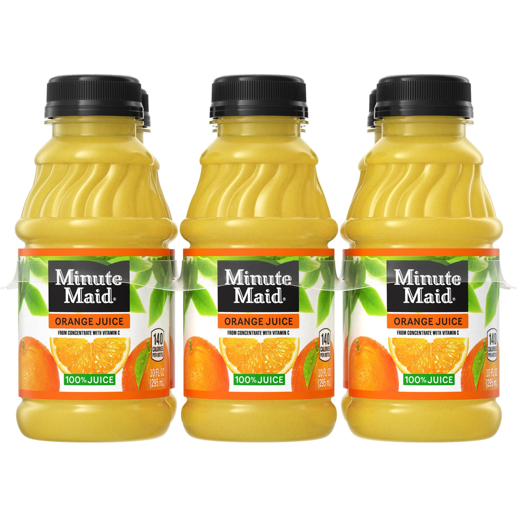 Minute Maid Orange Juice Bottles, 10 fl oz, 6 Pack