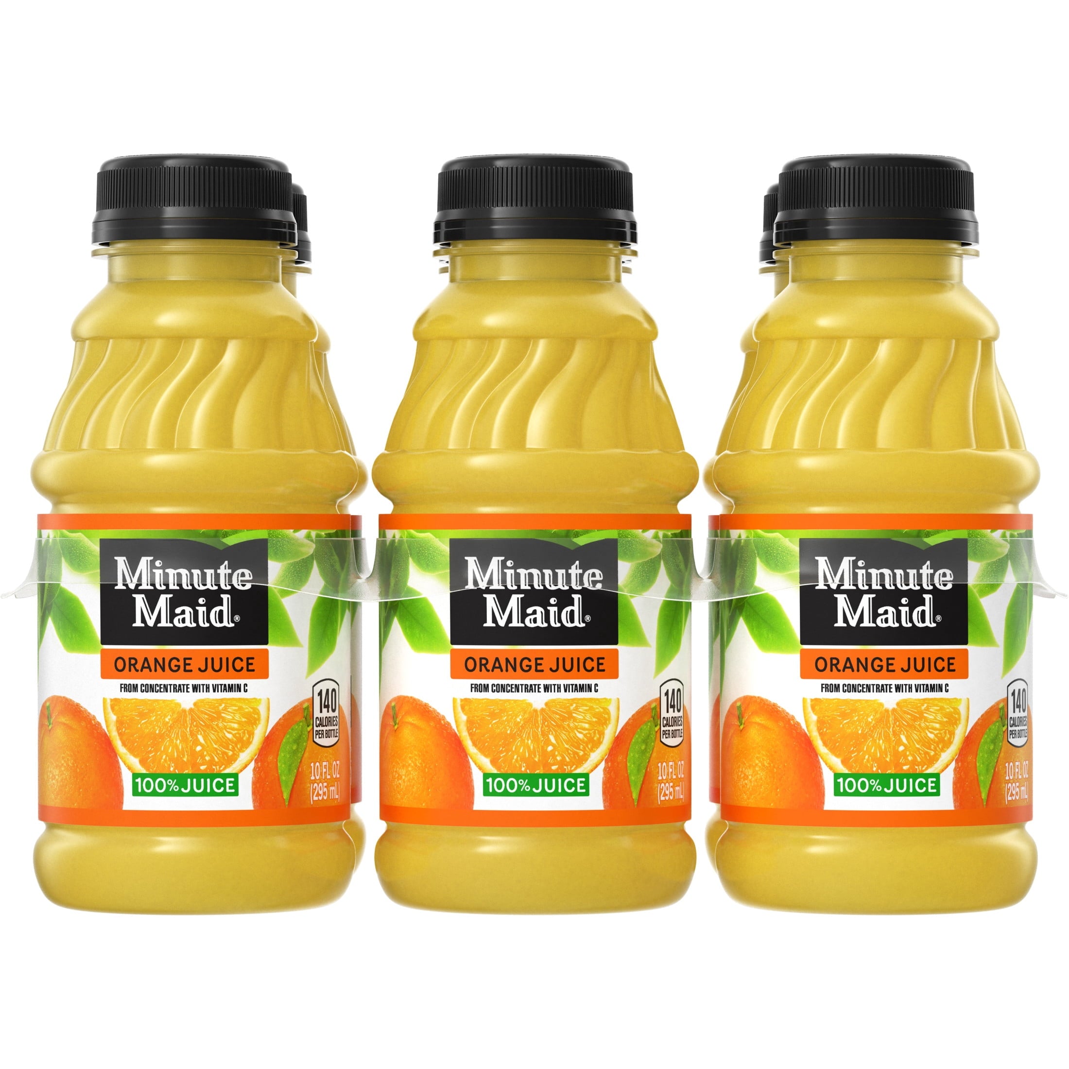 Minute Maid Orange Juice Bottles, 10 fl oz, 6 Pack