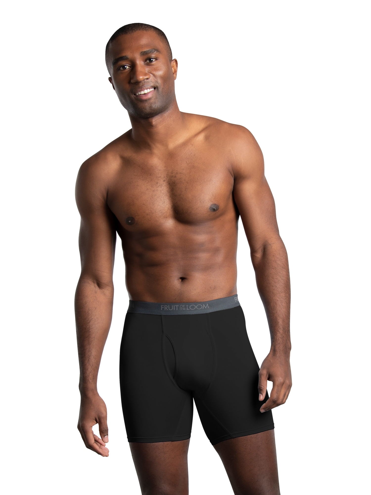Fruit of the Loom Men's Micro-Stretch Ribbed Boxer Briefs, 6-Pack