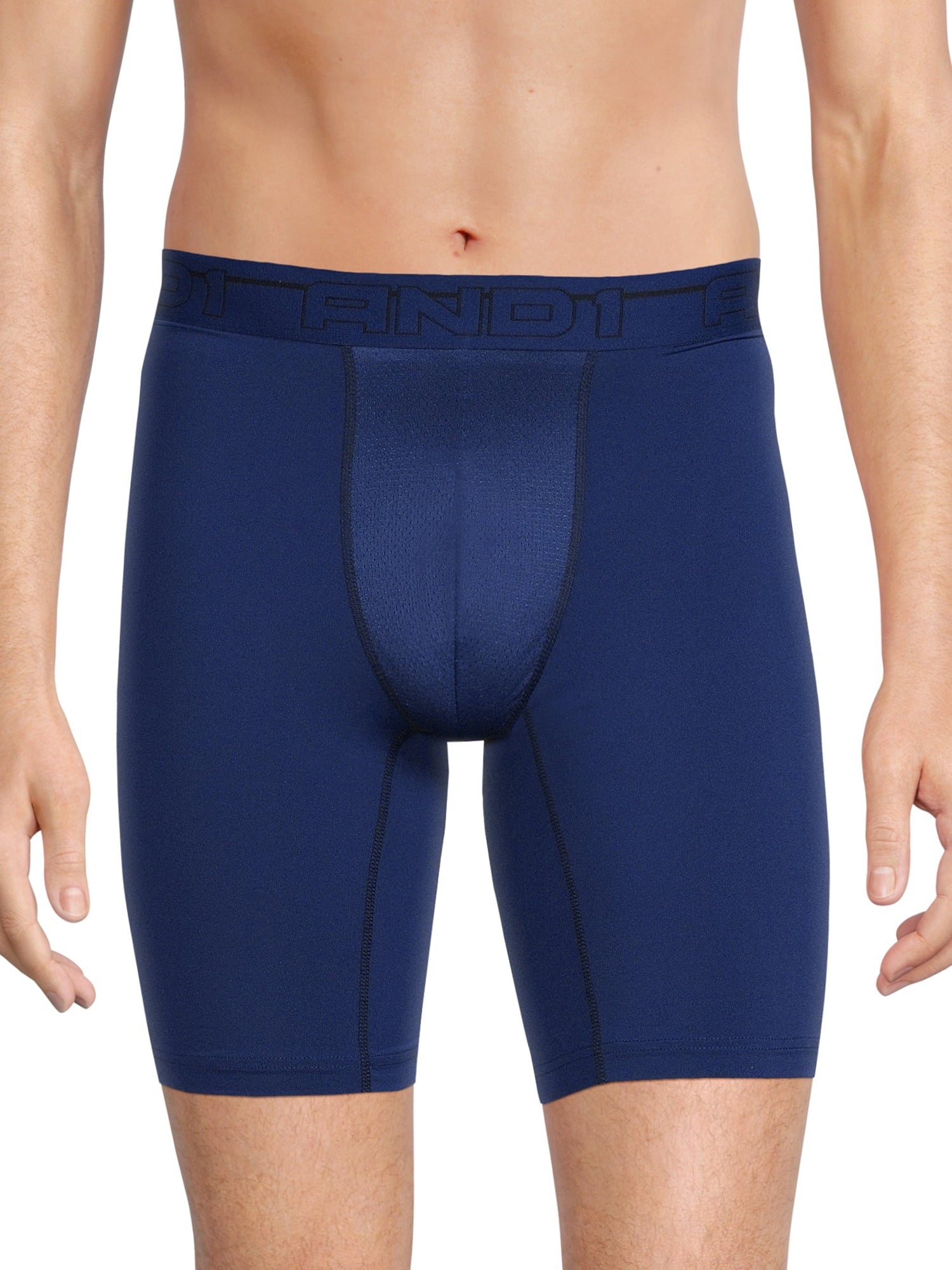 AND1 Men's Underwear Pro Platinum Boxer Briefs, 6 Pack, 9"