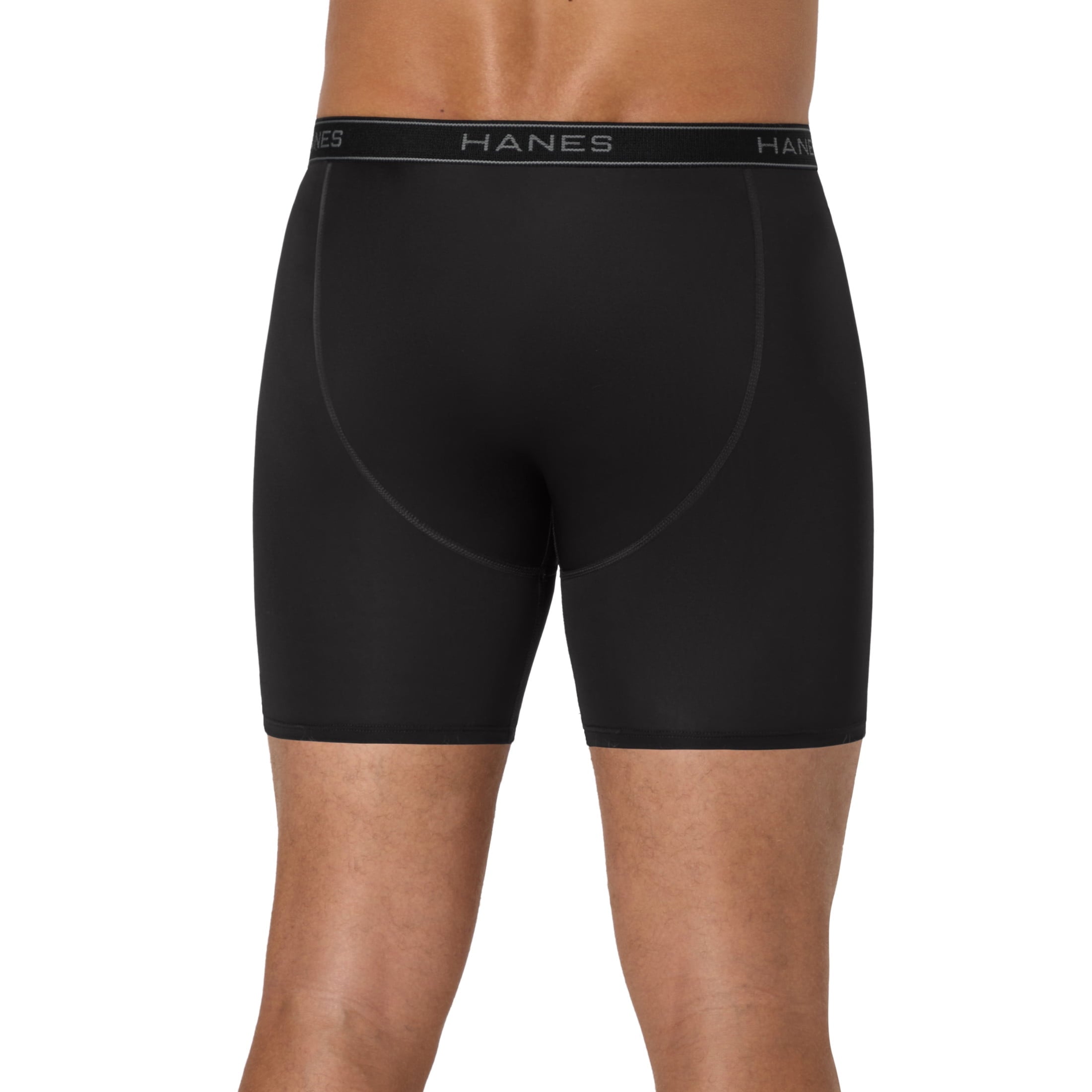 Hanes Mens Underwear Briefs, 3-Pack, Performance Stretch Boxer Brief Underwear, Moisture Wicking