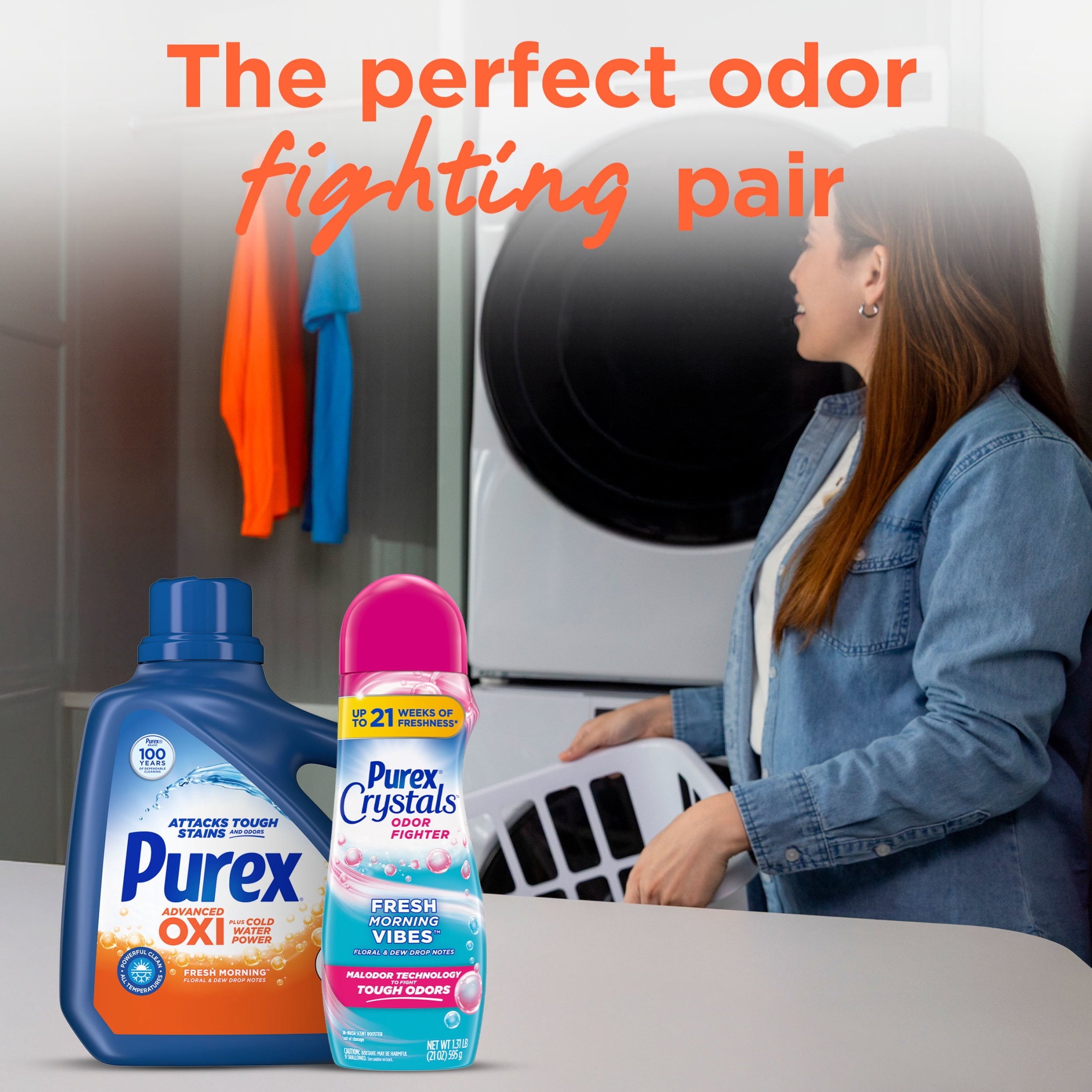 Purex Advanced Oxi with Odor Fighter, 128 fl oz, 85 loads