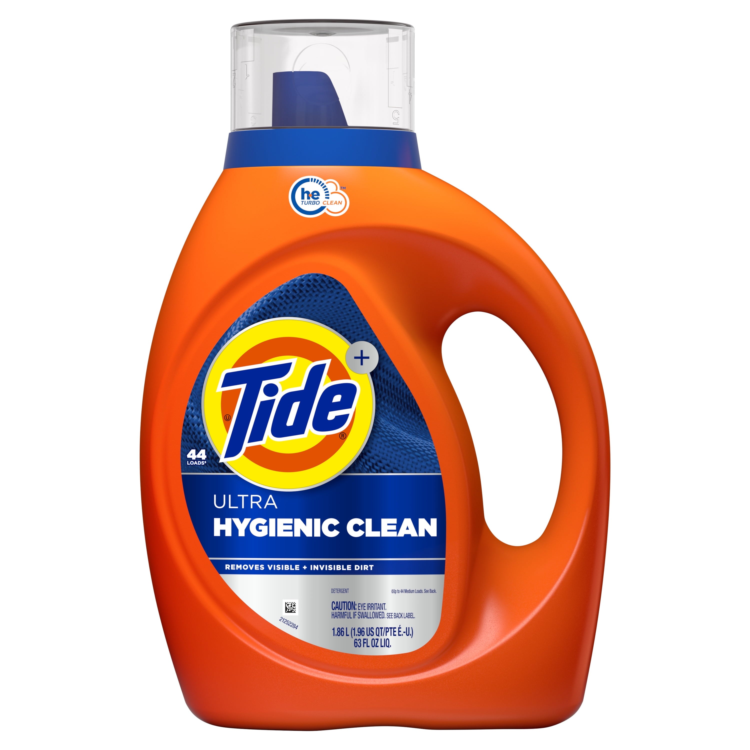 Tide Ultra Hygienic Clean Liquid Laundry Detergent, Original Scent, 63 fl oz, 44 Loads